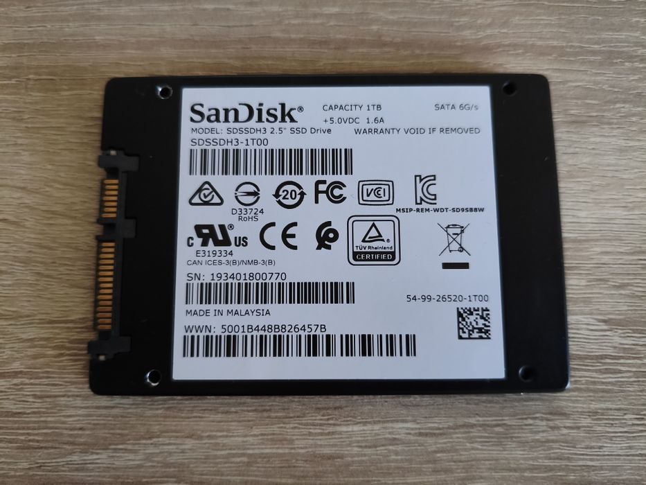 SSD 1 тб "SanDisk Ultra" 2.5 Sata