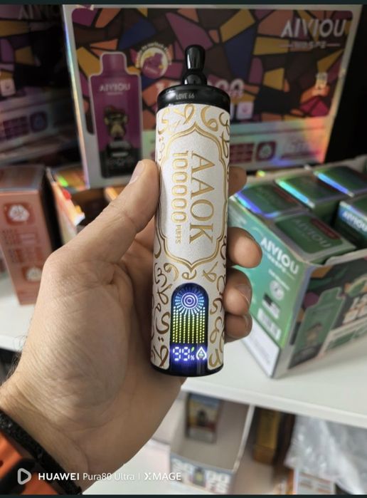 Vape 100.00 Puffs Narghilea Abur Extrem Reincarcabil