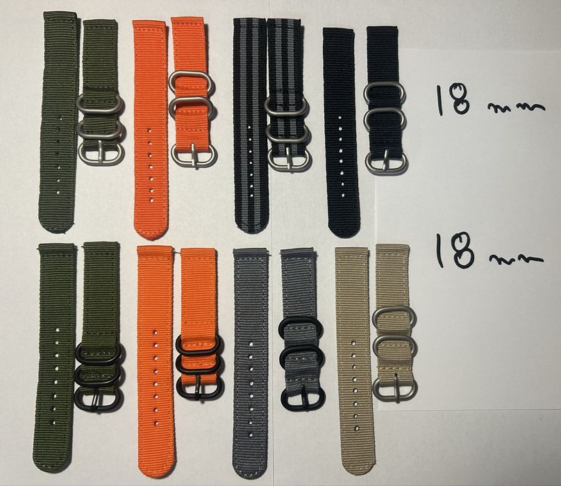 ceas nato curea strap 18 mm  20 mm telescop naylon  din 2 bucati