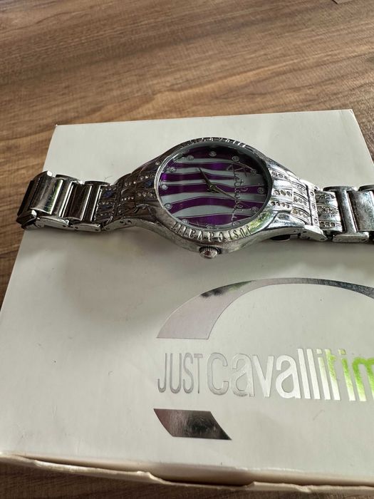 Ceas Just Cavalli dama, argintiu full box
