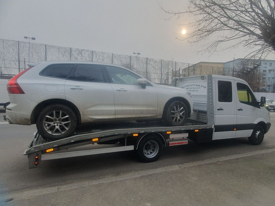 Tractari auto NON-STOP. Platforma+6persoane