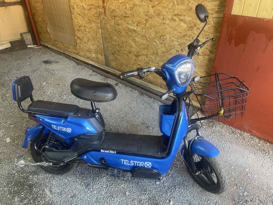 Telstar Електрически двуместен скутер – велосипед със 14″ гуми, 500W, 48V/15Ah