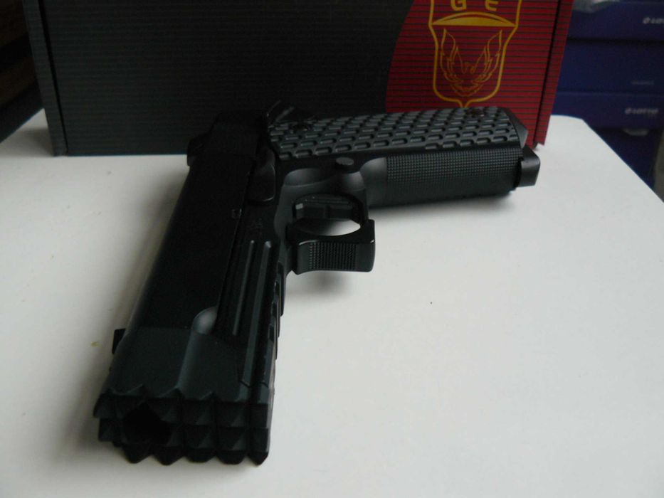 Pistol Airsoft 3308 Strike Warrior COLT 1911 Green Gas GBB F.Metal Nou