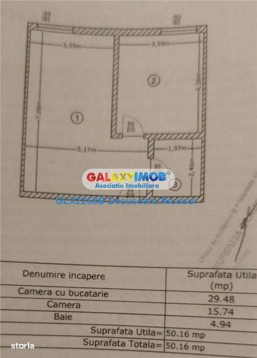 Apartament 2 camere mobilat utilat in Militari Residence 56.500