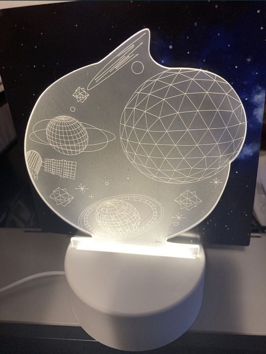 Lampa de veghe 3D cu planete si stele