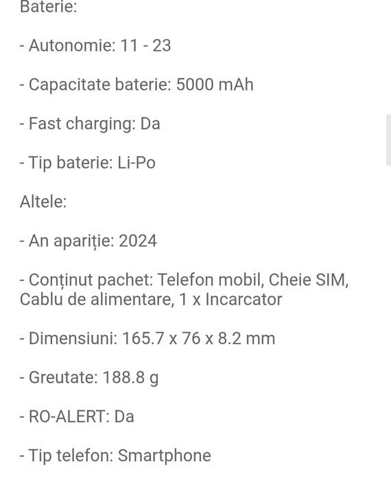 Motorola Telefon mobil Motorola Moto e15, Dual SIM, 2GB RAM, 64GB, Fre