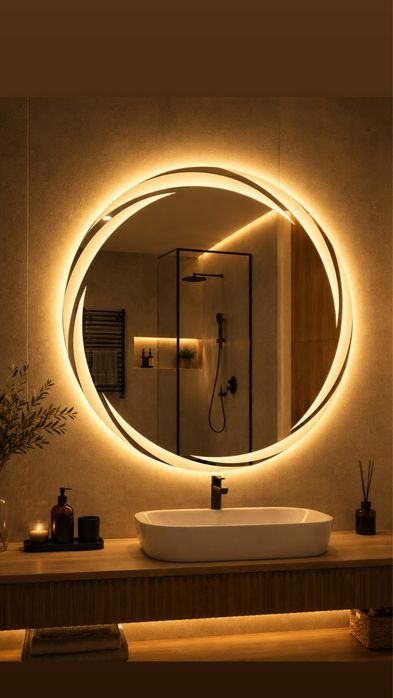 LED огледало 60×60 см с подсветка – стилен и модерен дизайн