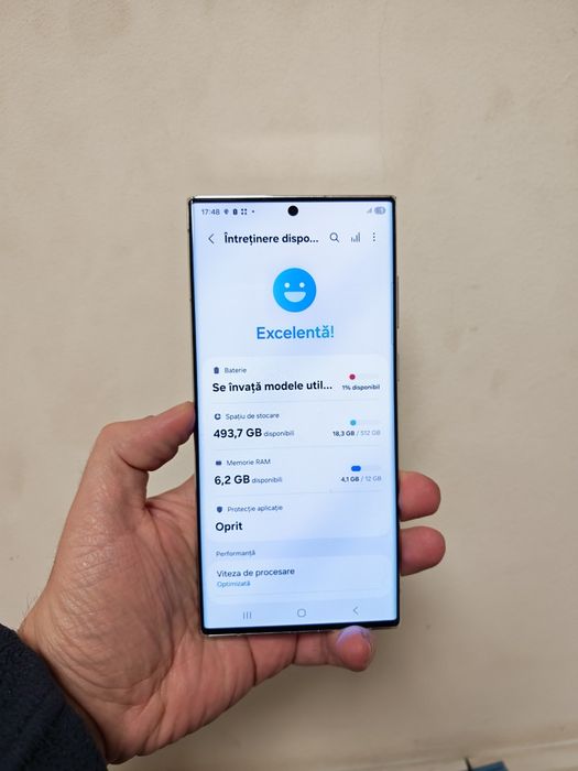 Samsung S22 Ultra Silver 512GB Stare foarte buna totul original