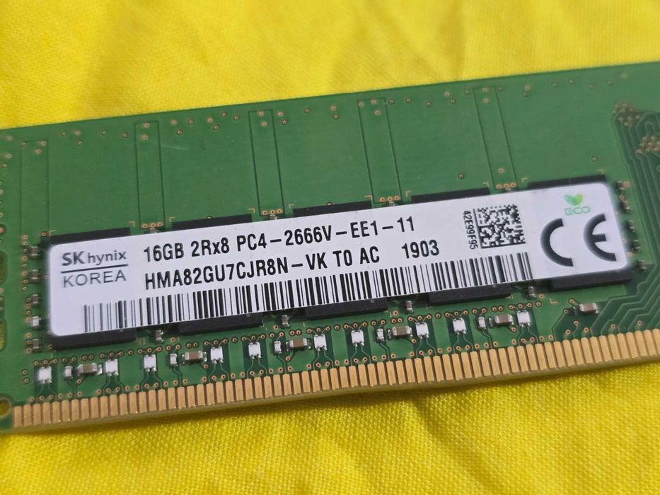 Memorie RAM SK hynix 16GB DDR4 2666MHz PC4-2666V CL19 UDIMM Desktop HMA82GU7CJR8N-VK