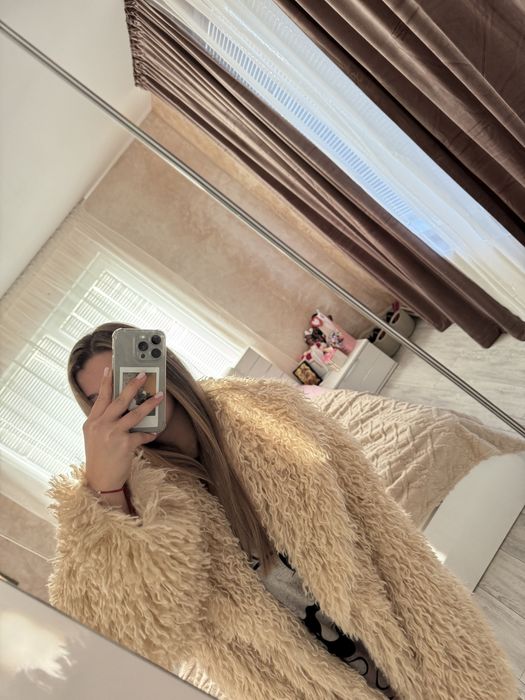 пухено палто pause jeans