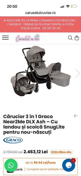 Cărucior pentru bebeluși