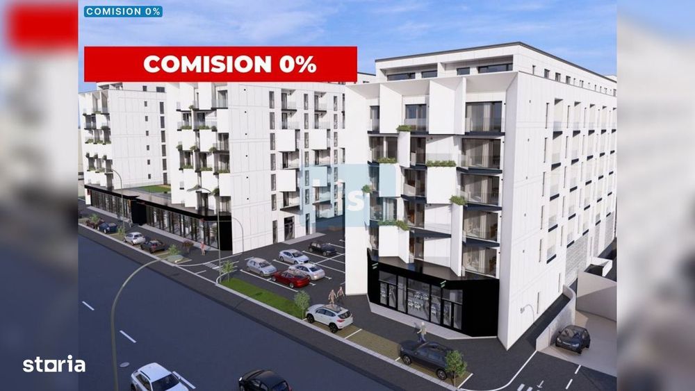 Apartament de vanzare in bloc nou, 3 camere, etaj 2, lift, comision 0%