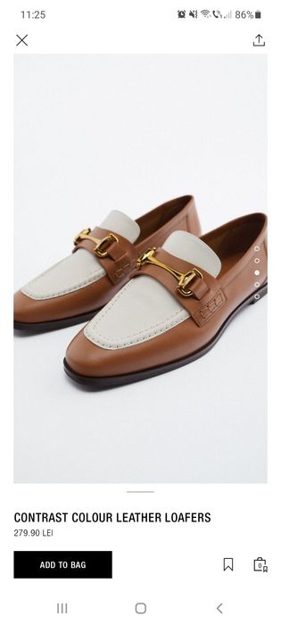 Pantofi Zara, piele naturala, noi cu eticheta