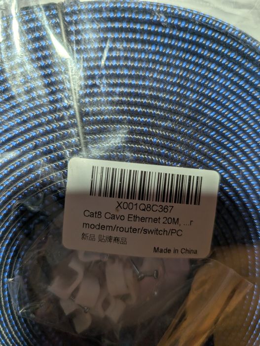 Cablu Internet LAN, Cablu de Retea Ethernet Cat 8, Conector RJ45, 40 G