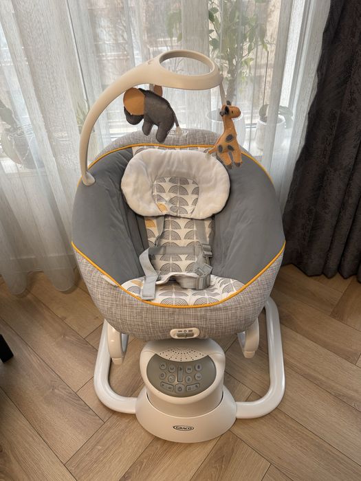 Люлка Graco - All Ways Soother, сиво-бяла