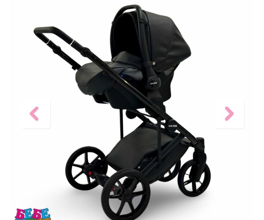 Бебешка количка Spring New 3в1; цвят: черна перла