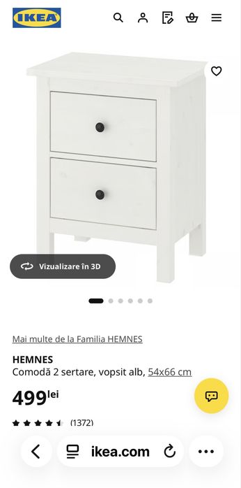 Comoda Noptiera Hemnes Ikea