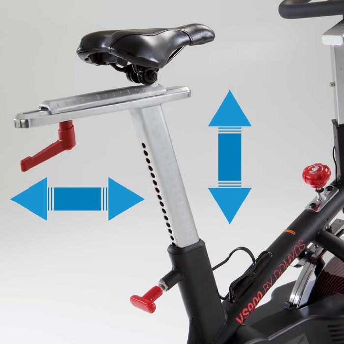 Bicicleta spinning Decathlon Domyos VS900, Volanta 20kg, Curea