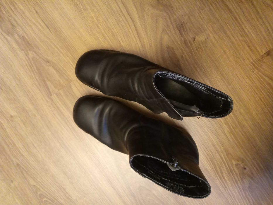 Удобные полусапожки без каблука, натуральная кожа Бразилия 39-40