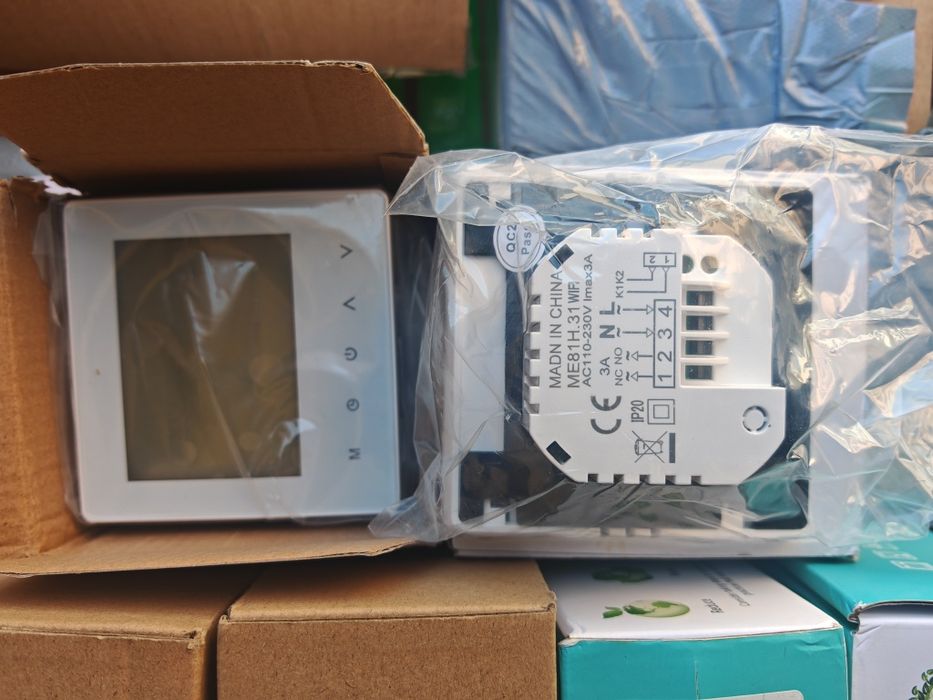 Интелигентен цифров термостат K2MRH3A,черен, LCD, тъч бутони