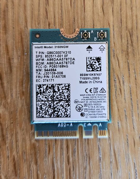 Placa retea WiFi Intel Realtek