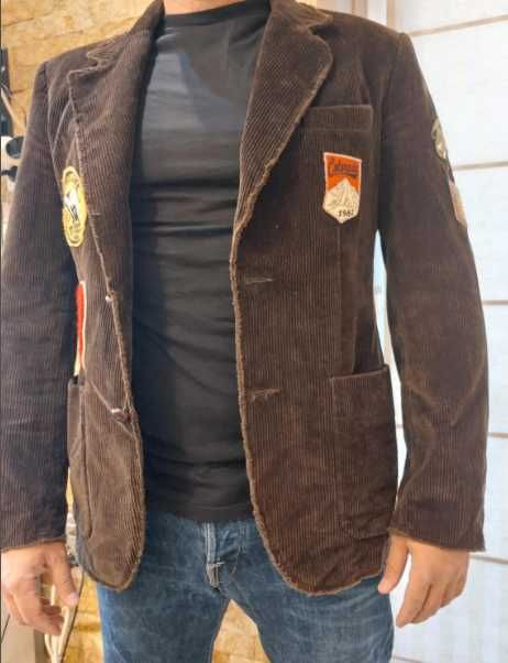 Мъжко сако REPLAY, кафяво памучно, размер L