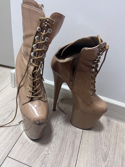 Pleaser стрип-ботинки (nude patent)