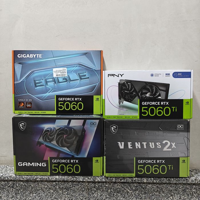 Видеокарта RTX 5060 / 5060 Ti 8GB — MSI, Gigabyte, PNY — Новые