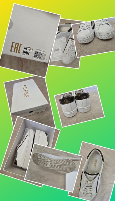 Sneakers Guess Pardie6 FLJPR6 ELE12 Alb