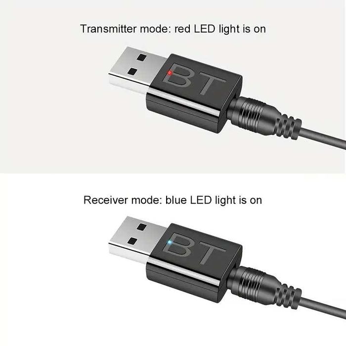 USB Bluetooth безжичен 2-в-1 предавател и приемник с 3.5mm жак блутут