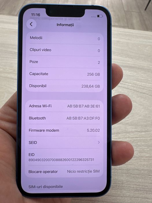 Vand iphone 13 mini 256gb