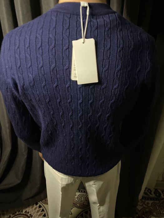 Кофта поло чёрная и синяя