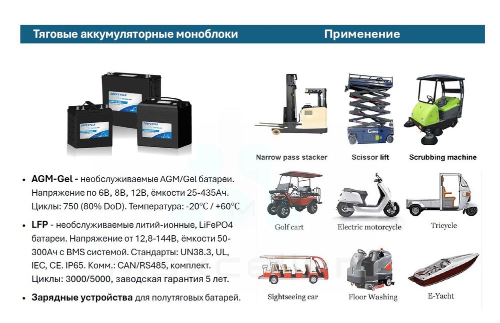 Тяговые аккумуляторы 8 Вольт LEOCH