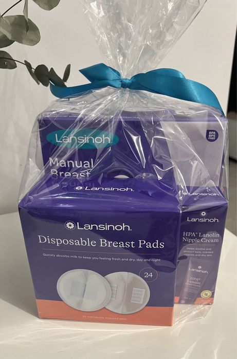 Lansinoh set Pompa de san manuala, HPA Crema, Tampoane Noua