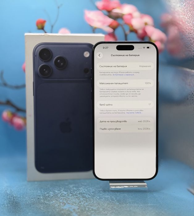 ГАРАНЦИОНЕН!!! APPLE iPHONE 17 Pro Max, 256GB, 5G, Deep Blue