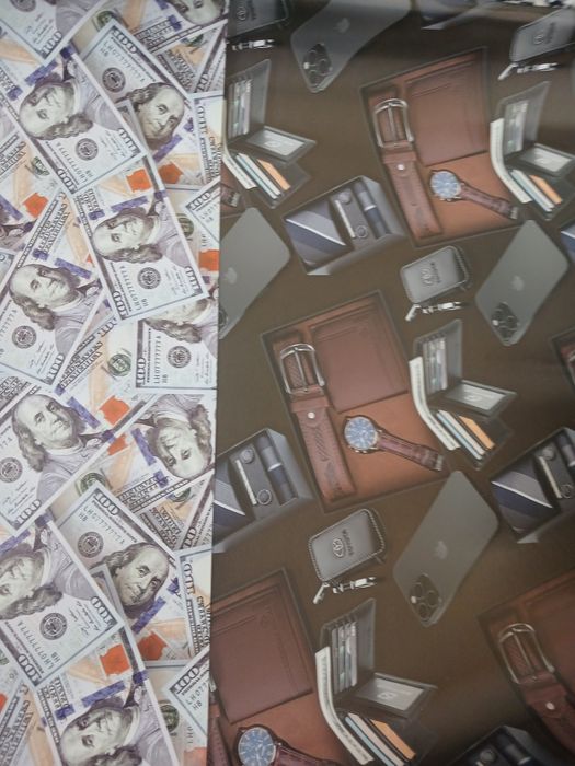 Продам бумаги для упаковки подарков и бантики, ленты атласные