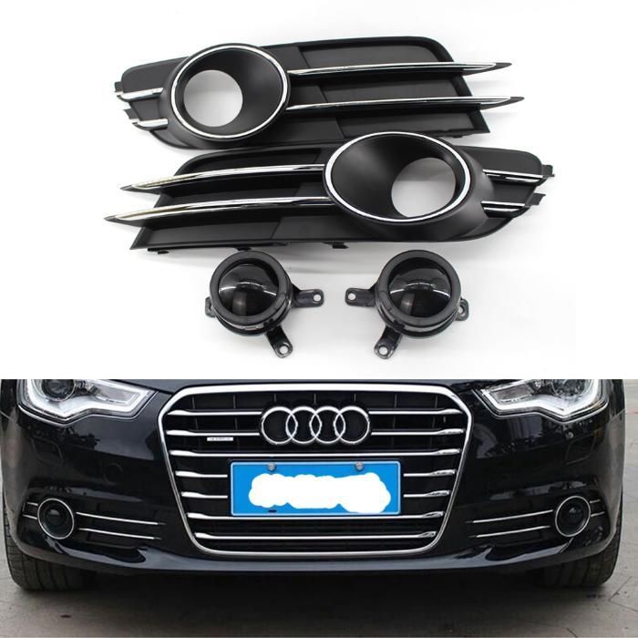 Set grile proiectoare crom cu ACC decorativ pt Audi A6 4G