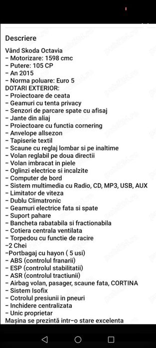 Skoda Octavia 3 an 2014