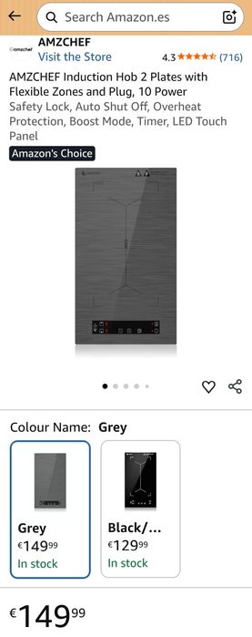 Plită inducție Amzchef touchscreen 3300w 2 zone
