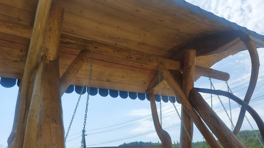 Balansoar rustic lemn masiv Priboieni Arges