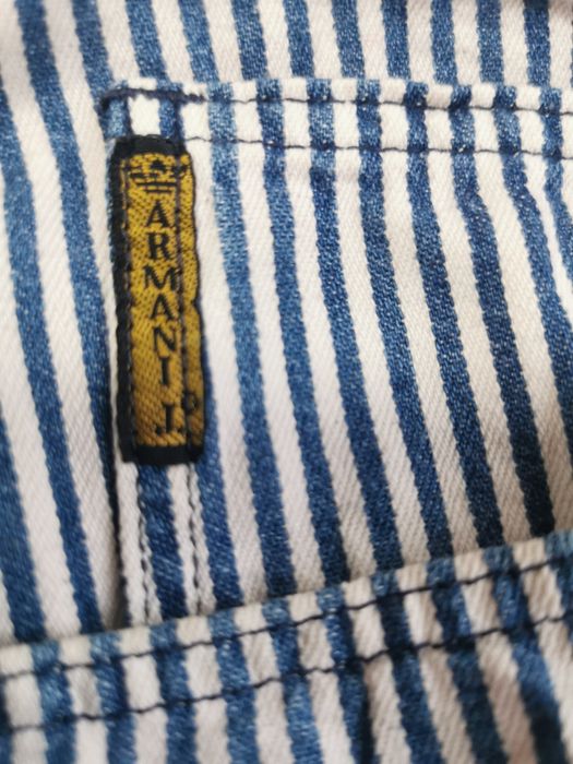 Armani Jeans Vintage Made in Italy – Fustă Denim Dungată S
