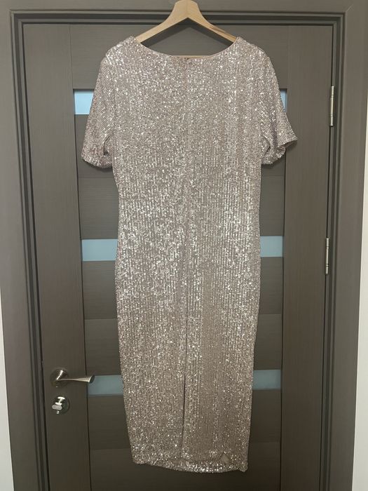 Rochie Ocazie Argintie -Marimea 48