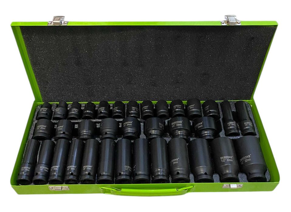 Ударни Вложки 1/2" 35 Части - стандартни + дълбоки вложки