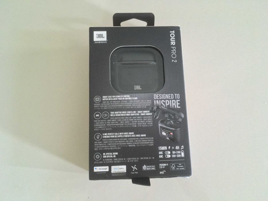 casti wireless JBL Tour Pro 2, ANC (anulare zgomot), smart case, noi sigilate, garantie 2 ani