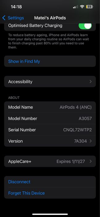 AirPods4 ANC factura+garantie