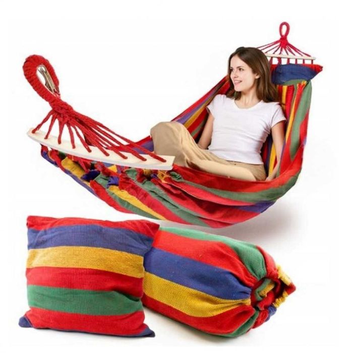 Хамак XXL с възглавница и чанта — максимален комфорт до 250 кг ПРОМО