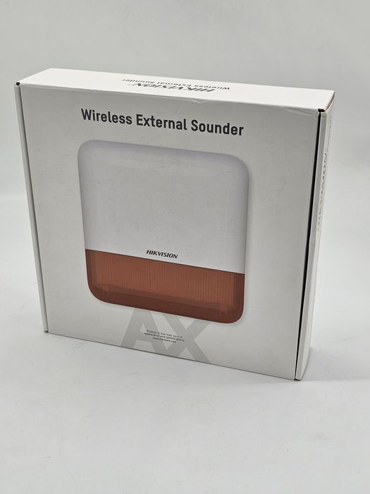 Sirena de exterior HIKVISION AX PRO, wireless, Tri-X, 110 dB, 868 MHz, led portocaliu DS-PS1-E-WE-O