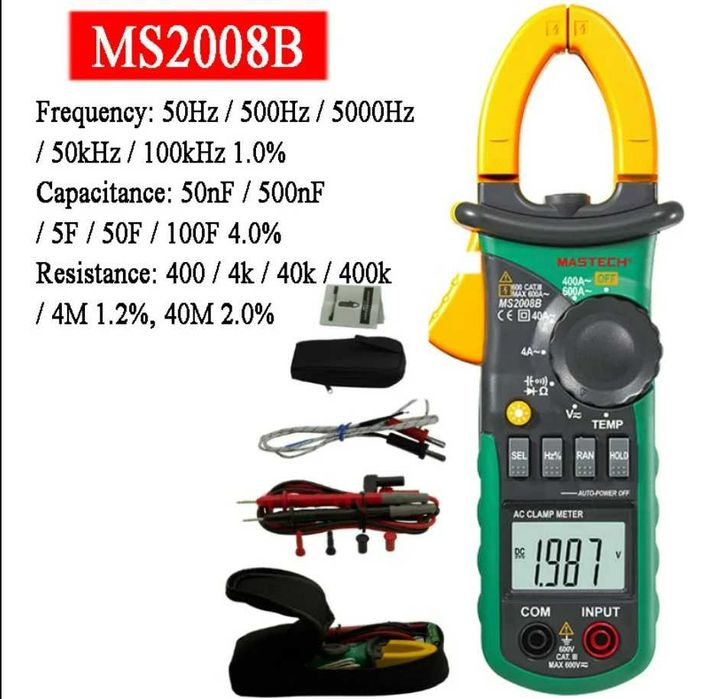 MASTECH MS2008B Digital Multimeter Amper Clamp