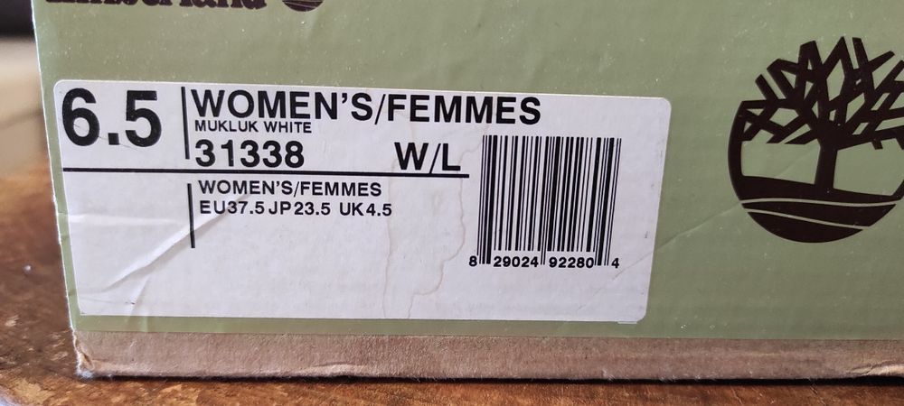 Бели кожени ботуши Timberland 37.5