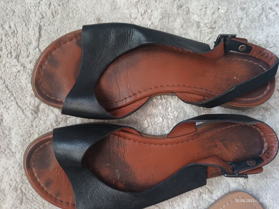 Дамски  чехли сандали естествена кожа